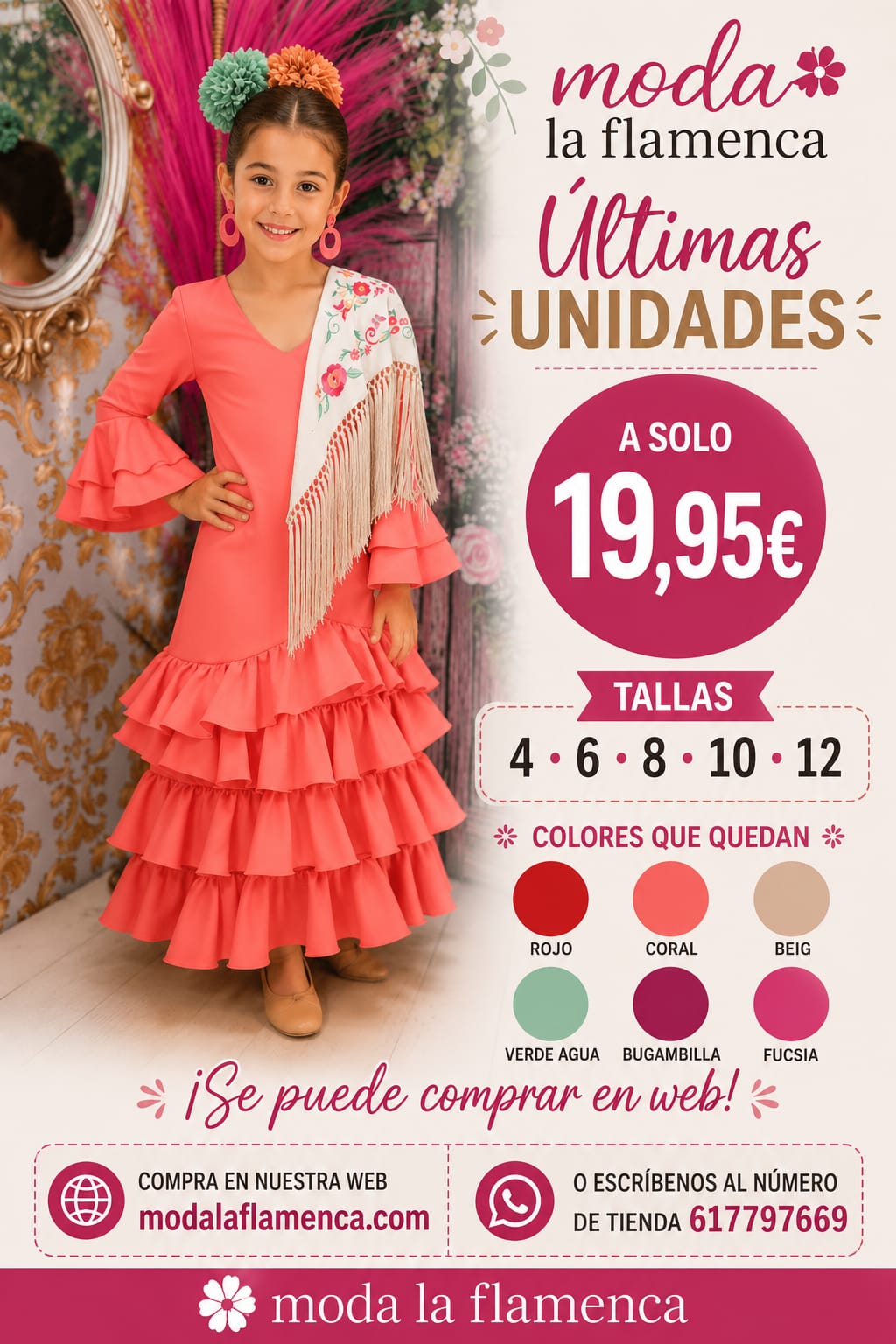VESTIDO DE FLAMENCA PARA NIÑA