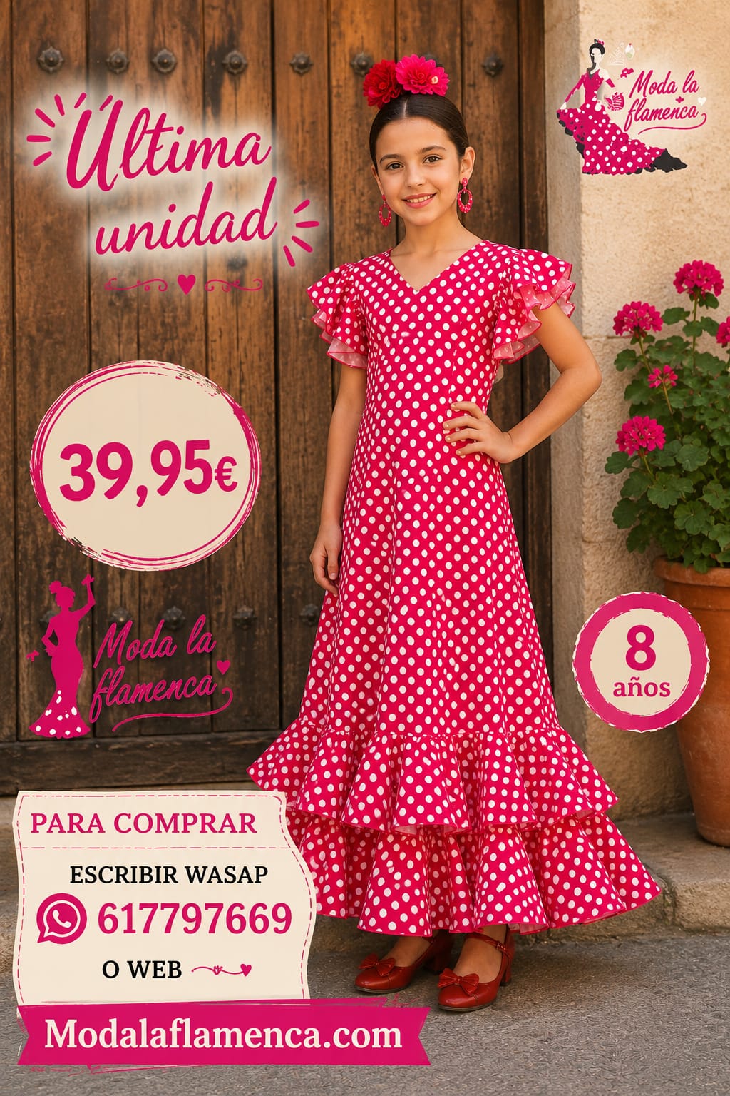 BATA FLAMENCA MODELO EVA TALLA 8