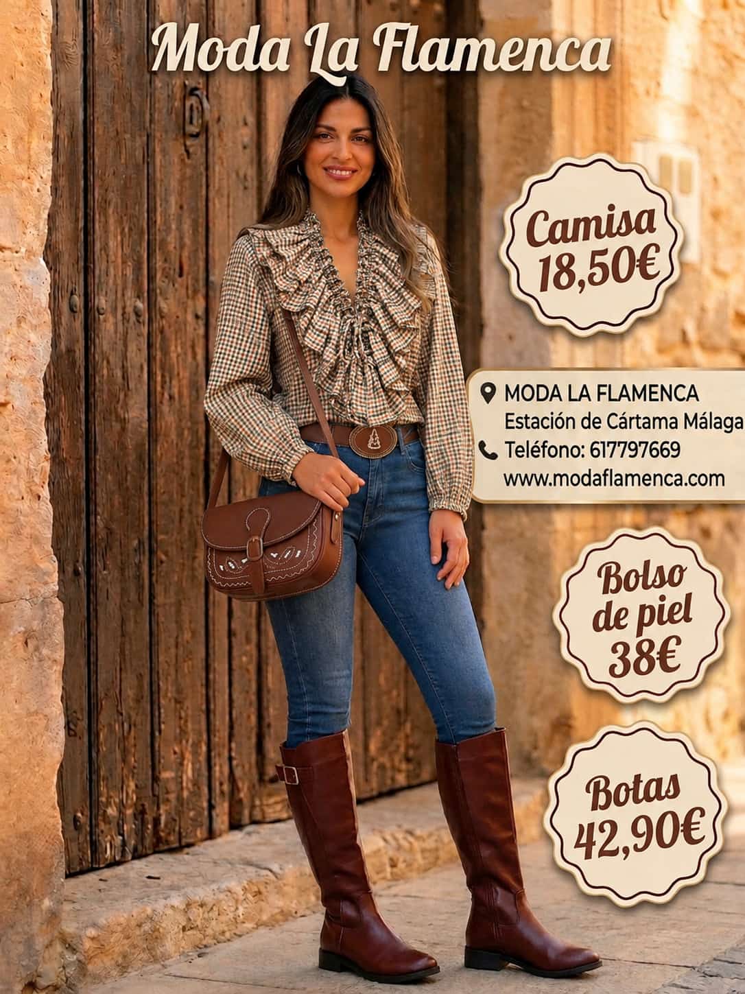 CAMISA VICHY CON VOLANTES