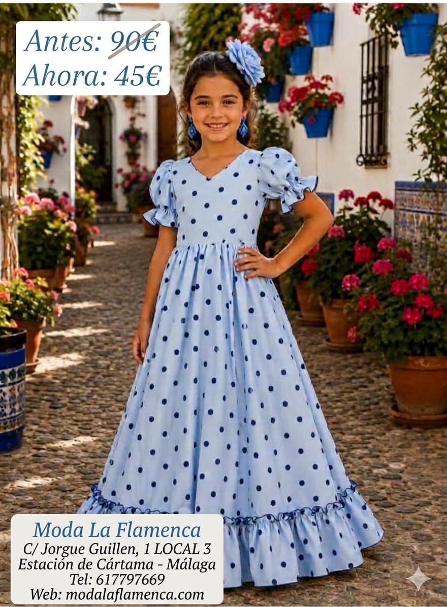 BATA FLAMENCA LEIRE CELESTE