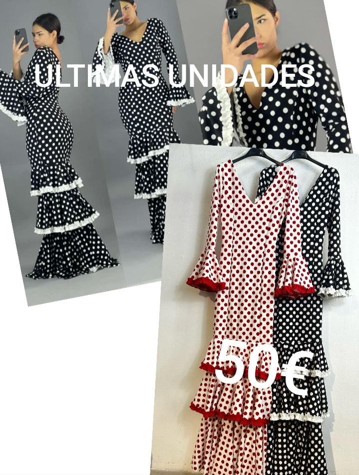 VESTIDO DE FLAMENCA CON LUNARES MODELO LOLA