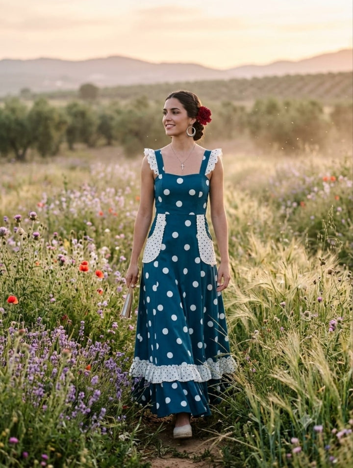 BATA FLAMENCA DE TIRANTAS CON BOLSILLOS