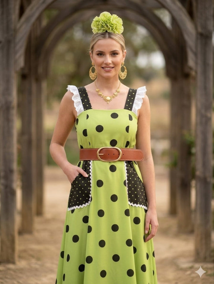 BATA FLAMENCA DE TIRANTAS CON BOLSILLOS