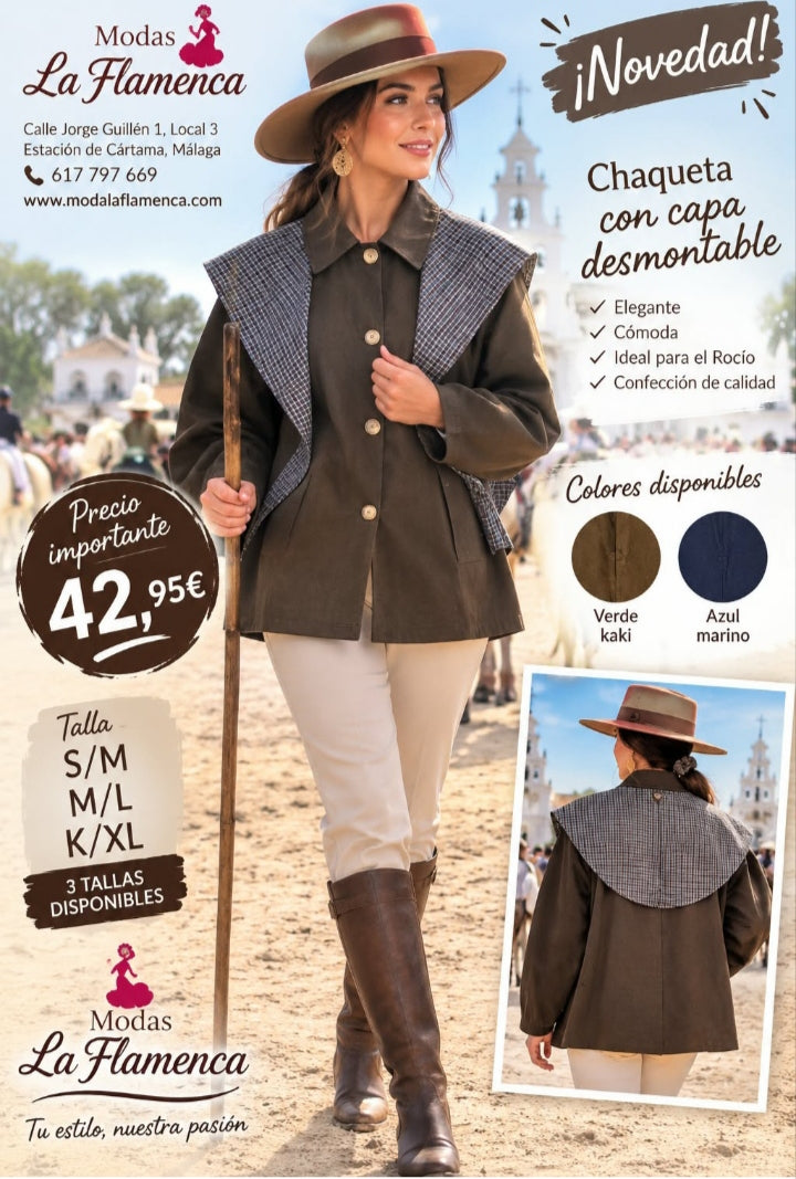 CHAQUETA CON CAPA