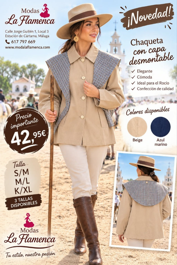 CHAQUETA CON CAPA