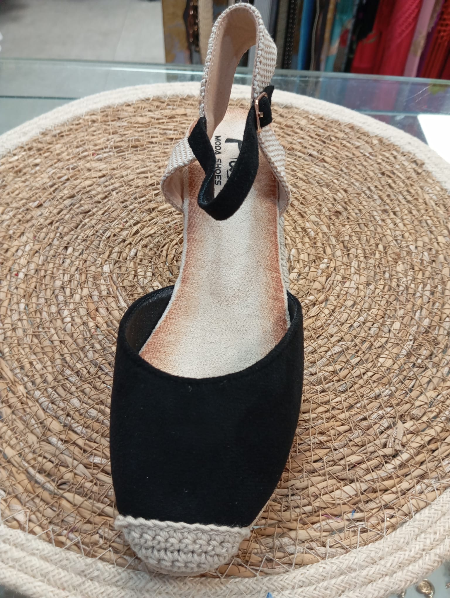 ZAPATILLAS DE ESPARTO NEGRAS