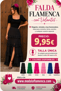 FALDA FLAMENCA CON RAJA AL CENTRO