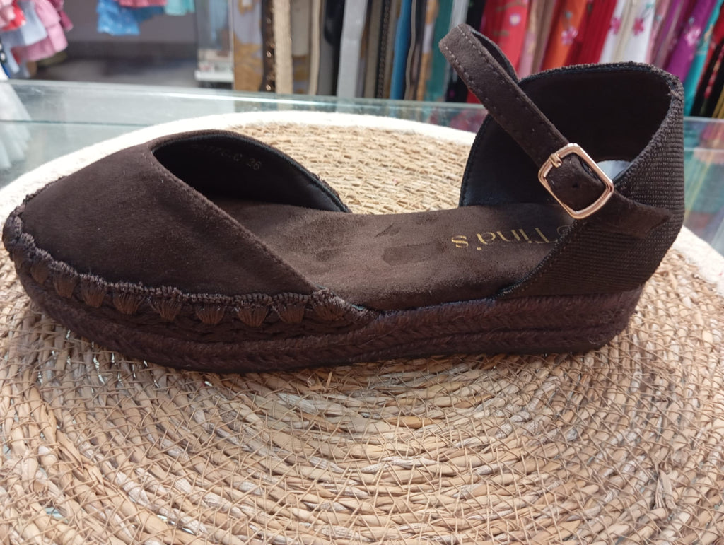 ZAPATILLAS ESPARTO CHOCOLATE PLANAS
