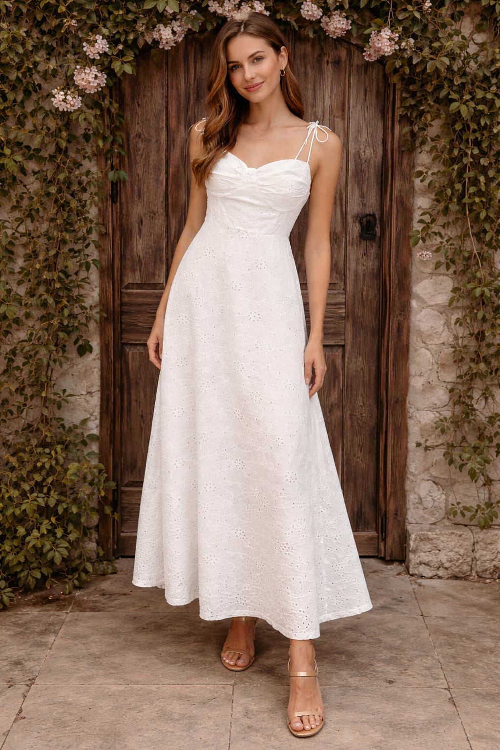 VESTIDO BLANCO PERFORADO