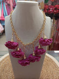 COLLAR CLAVELES COLOR BUGANVILLA