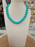 COLLAR BOLAS VERDE AGUA