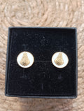 PENDIENTES VIRGEN DEL ROCIO COLOR BLANCO EN ACERO
