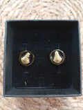 PENDIENTES VIRGEN DEL ROCIO COLOR NEGRO EN ACERO