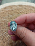 ANILLO VIRGEN DEL ROCIO AJUSTABLE EN ACERO