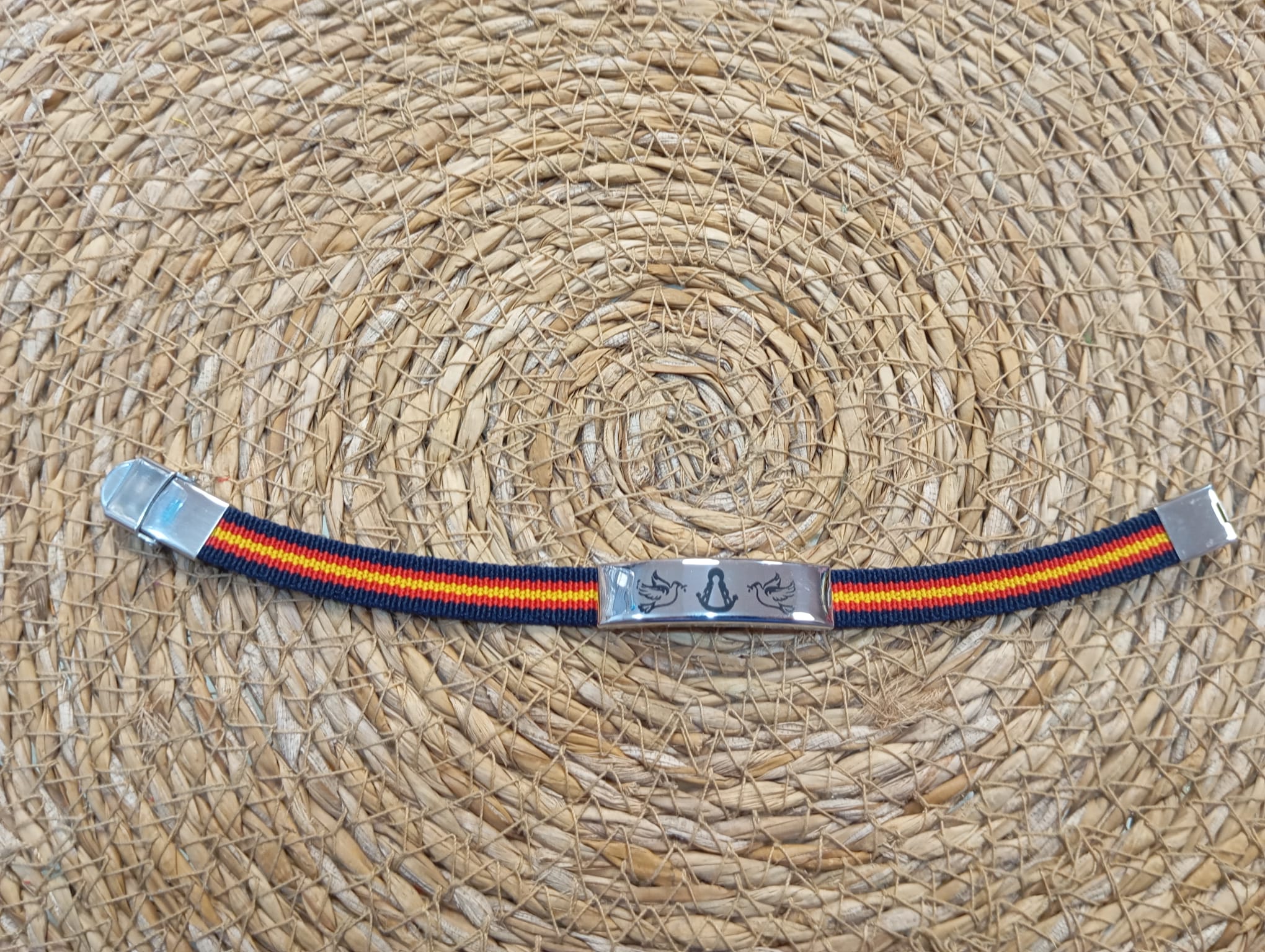 PULSERA VIRGEN DEL ROCIO EN ACERO