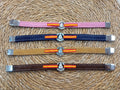 PULSERAS VIRGEN DEL ROCIO DE CUERO Y ACERO