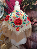 MANTON BORDADO COLOR BEIGE