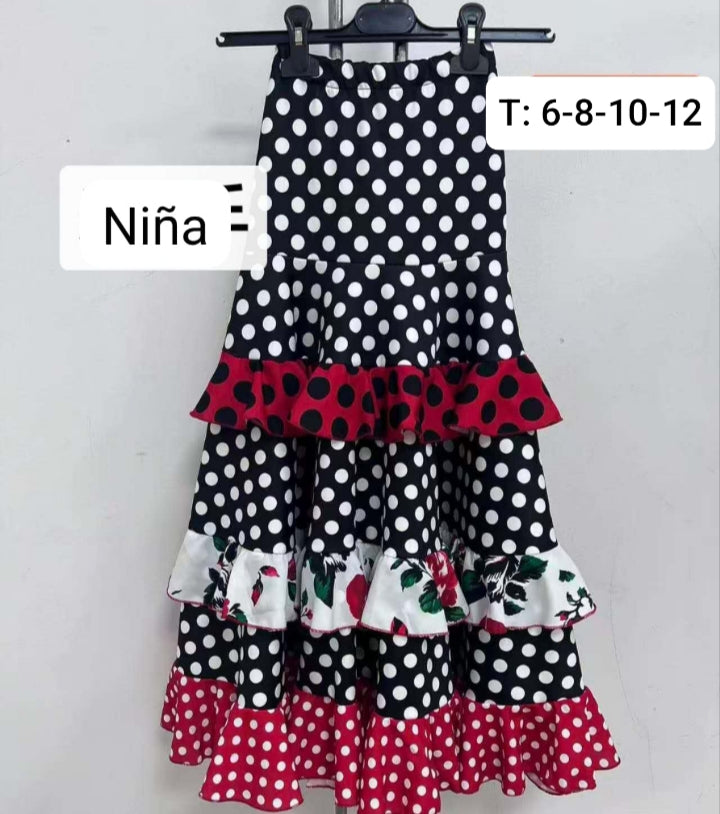 FALDA DE LUNARES PARA NIÑA