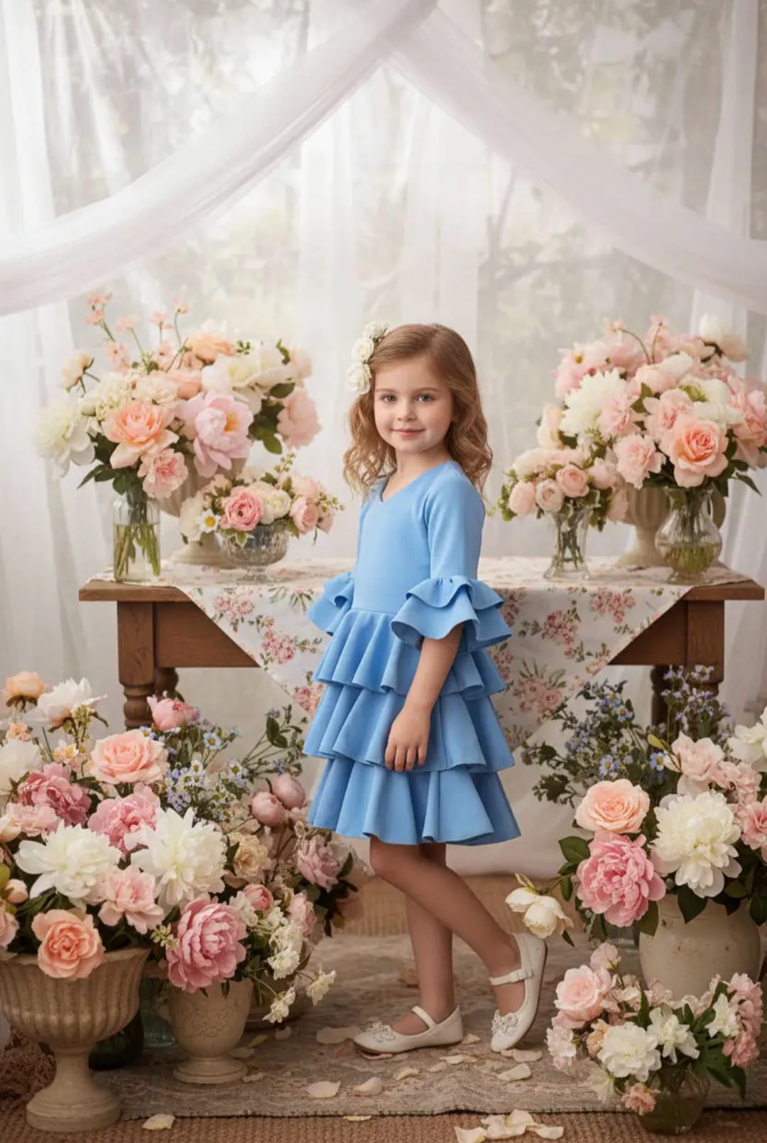 VESTIDO FLAMENCA CORTO TEJIDO ELASTICO