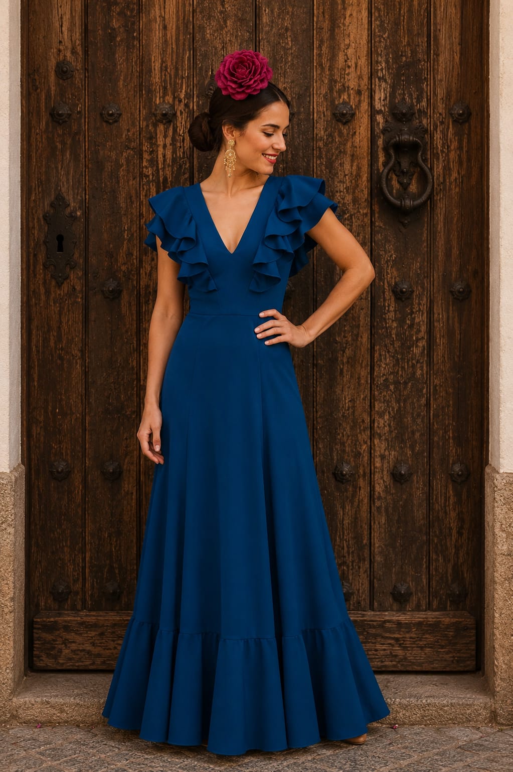 BATA FLAMENCA DOBLE RIZO