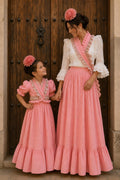 BATA FLAMENCA VICHY CORAL