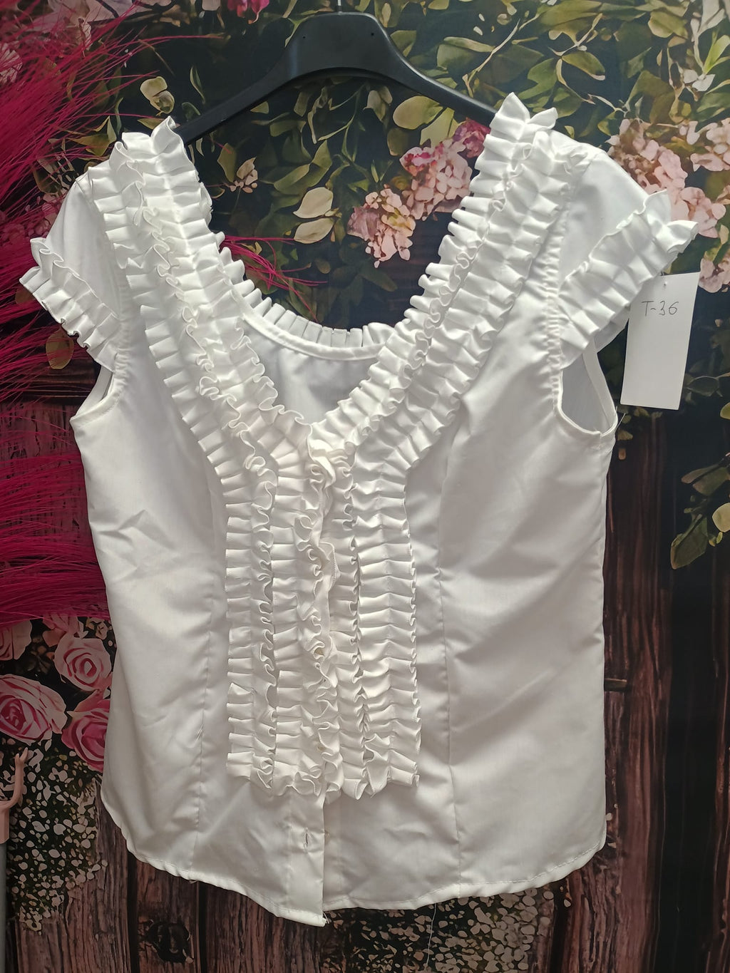 CAMISA FLAMENCA CON CHORRERAS SIN MANGAS