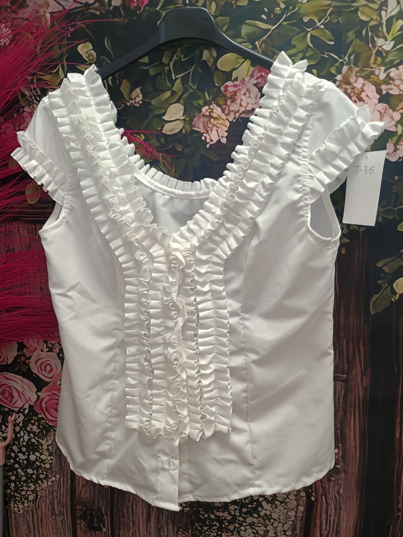 CAMISA FLAMENCA CON CHORRERAS SIN MANGAS