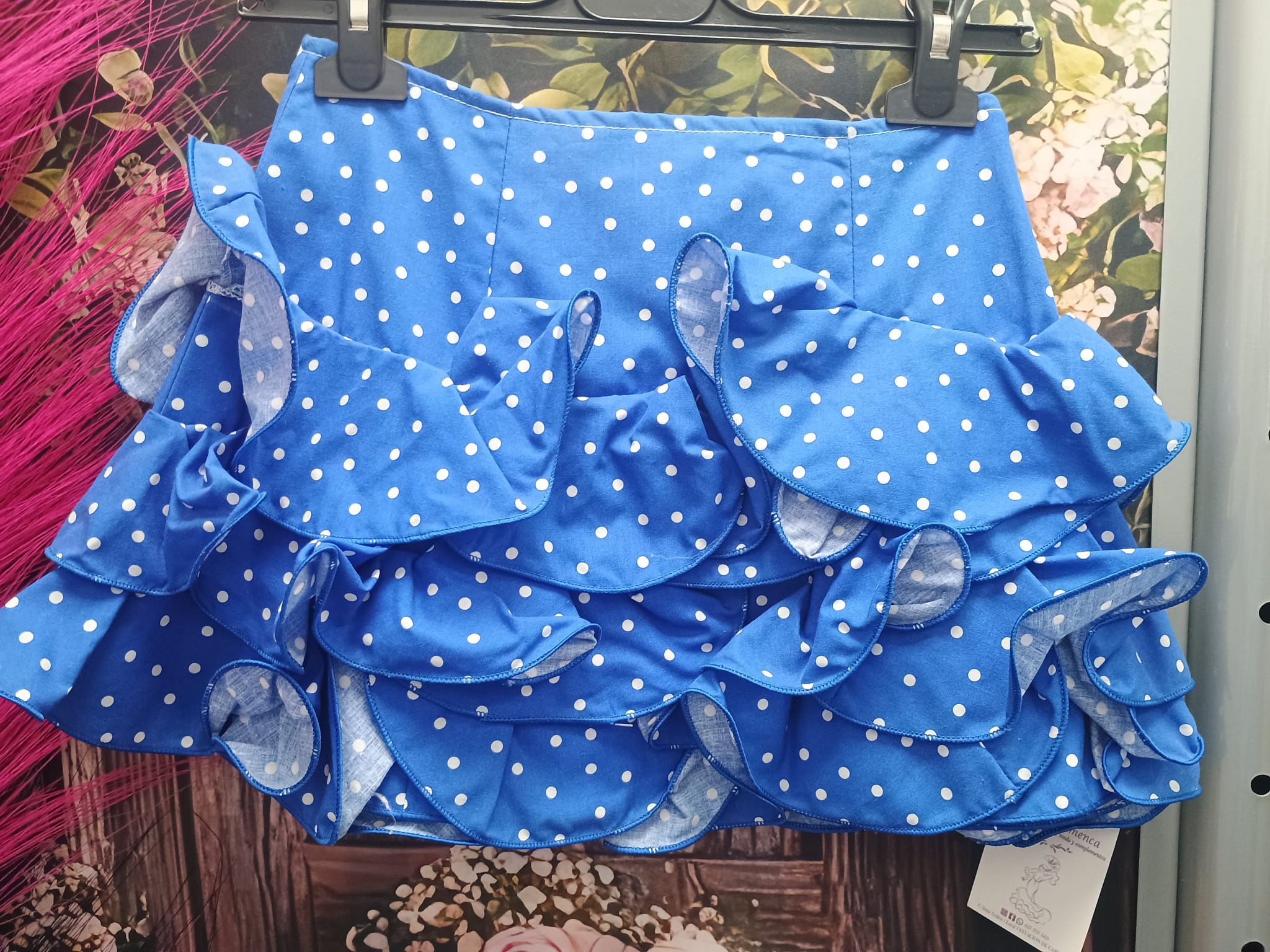 FALDA DE FLAMENCA CORTA PARA NIÑAS TALLA 8.