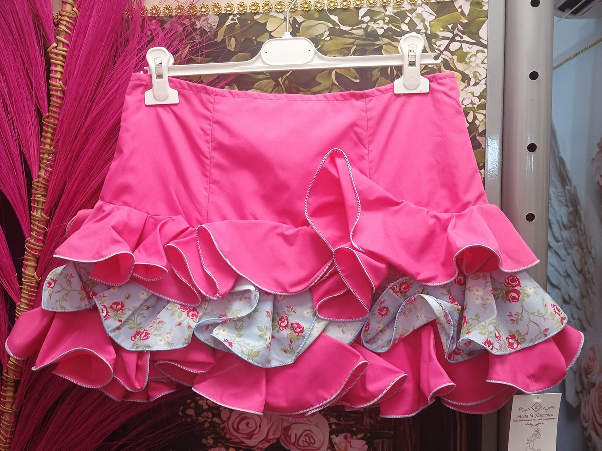 FALDA DE FLAMENCA CORTA PARA NIÑA TALLA 14.