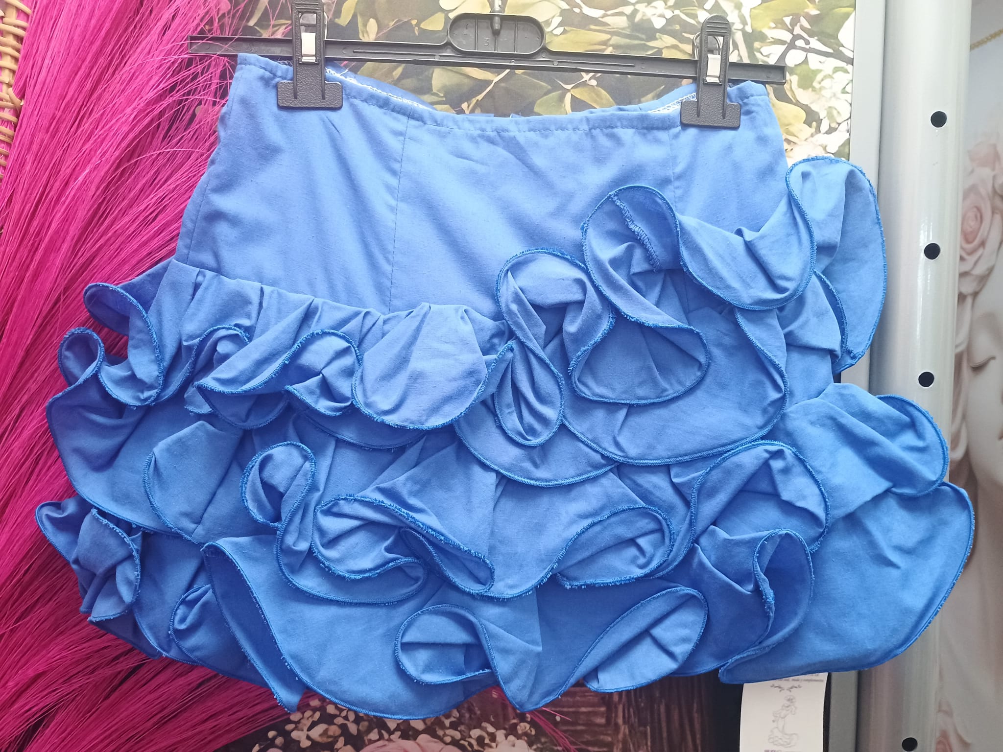 FALDA DE FLAMENCA CORTA PARA NIÑA  TALLA 12.