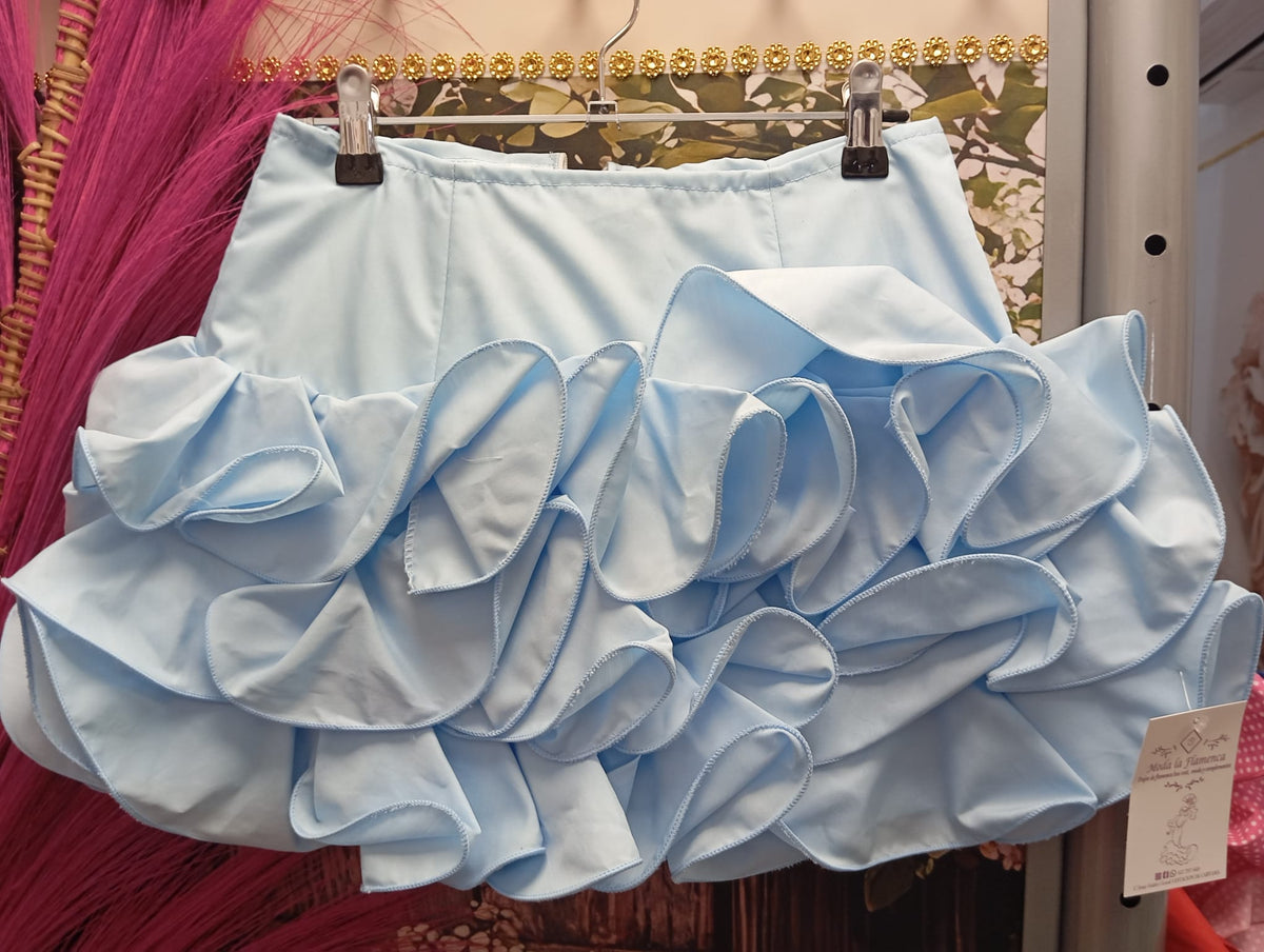 FALDA DE FLAMENCA CORTA PARA NIÑA TALLA 10.