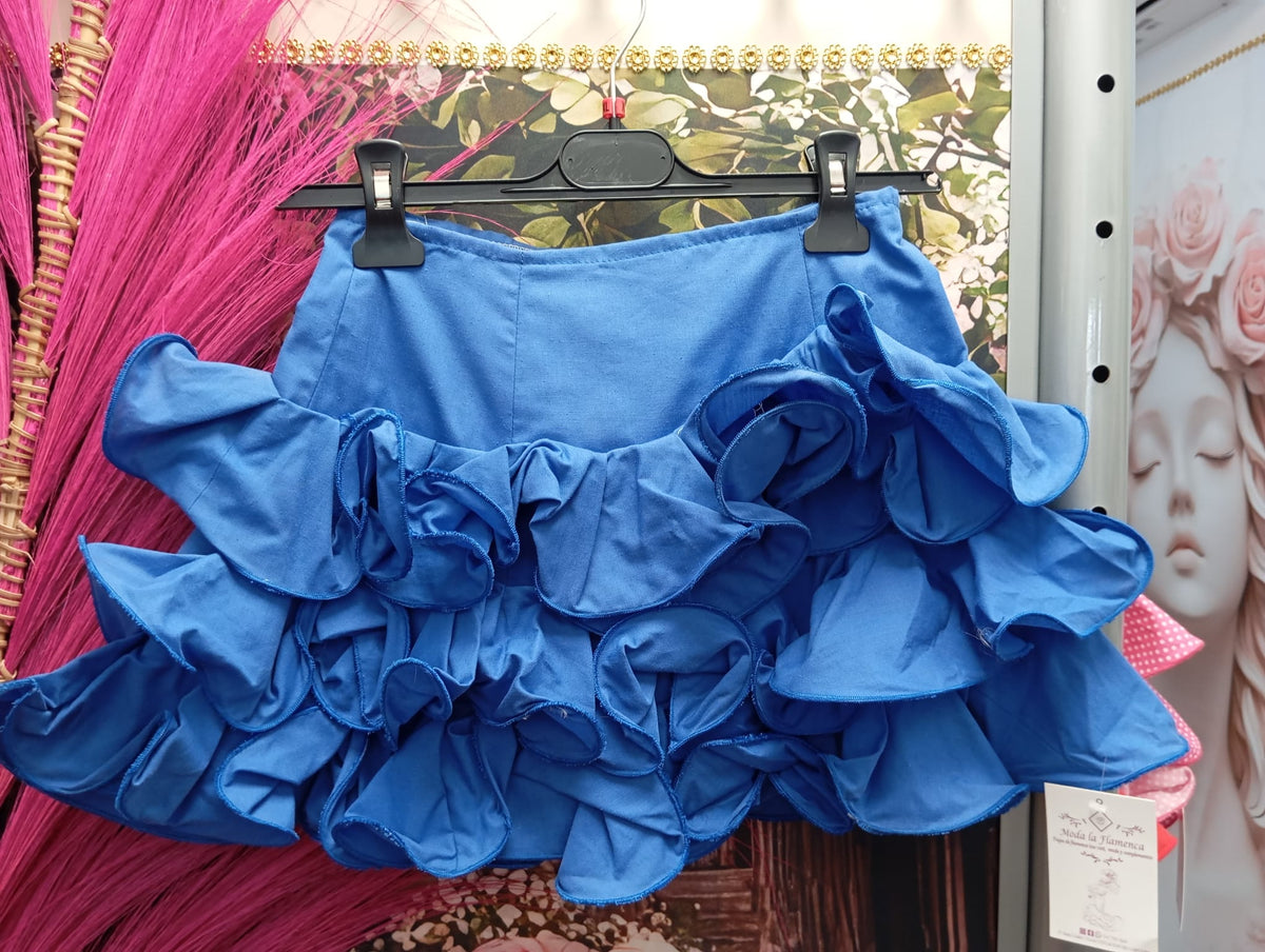 FALDA DE FLAMENCA CORTA PARA NIÑA TALLA 10.