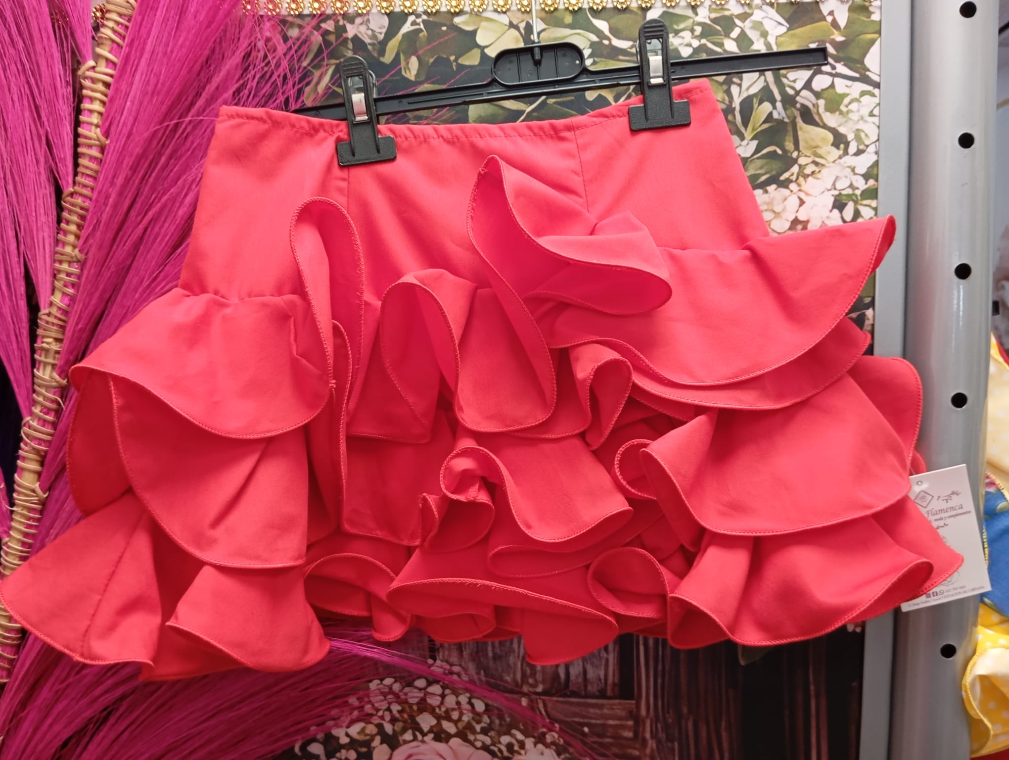 FALDA DE FLAMENCA CORTA PARA NIÑAS TALLA 8.