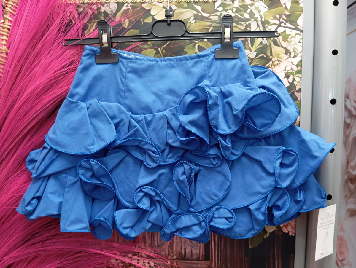 FALDA DE FLAMENCA CORTA PARA NIÑAS TALLA 6.