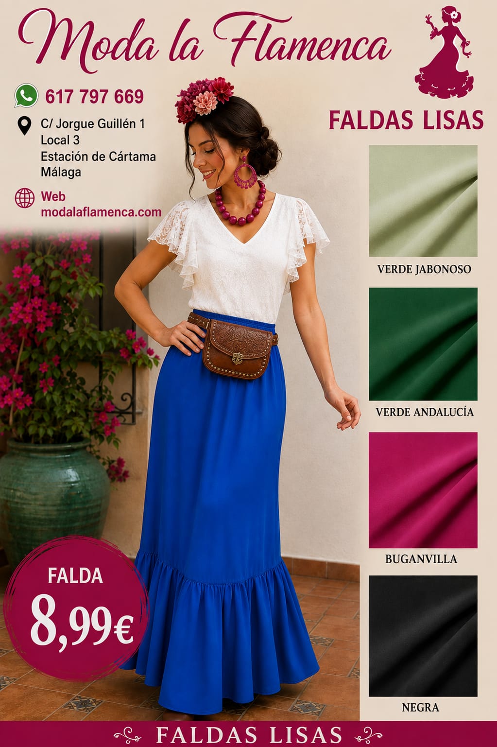 FALDA DE FLAMENCA ROMERIA