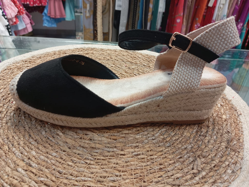 ZAPATILLAS DE ESPARTO NEGRAS