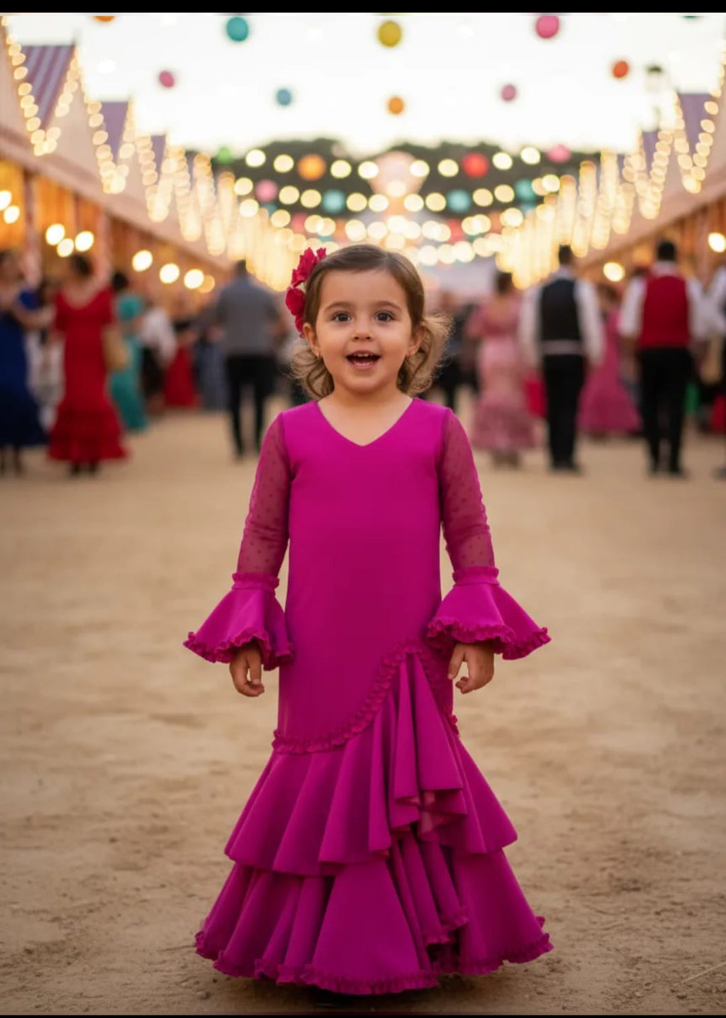 VESTIDO FLAMENCA NIÑA PLUMETI