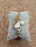 PULSERA VIRGEN DEL ROCIO DORADA RIGIDA