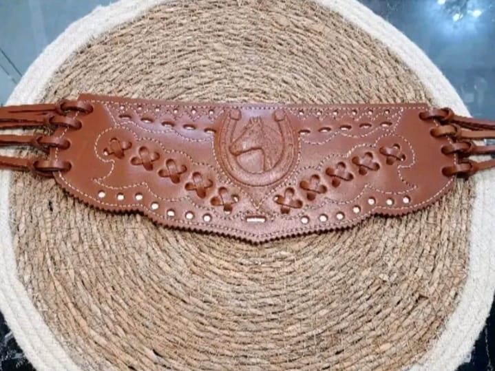 CINTURON ROCIERO DE PIEL CON CUERDAS, APTO PARA TALLAS GRANDES