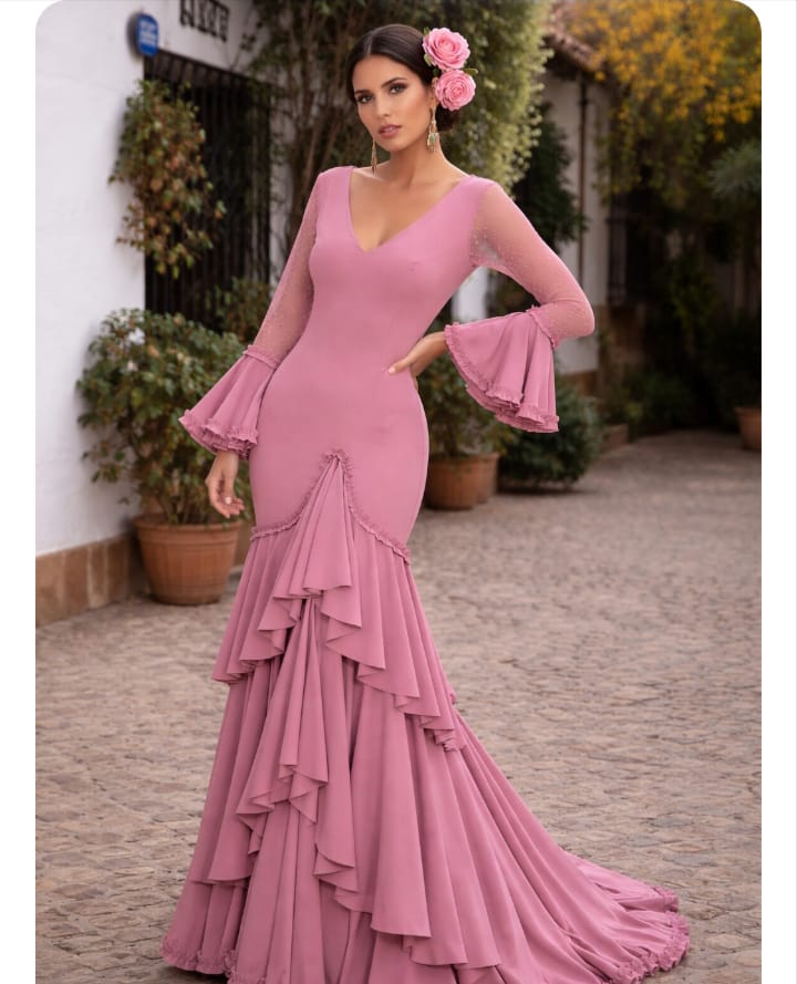 VESTIDO DE FLAMENCA PLUMETI