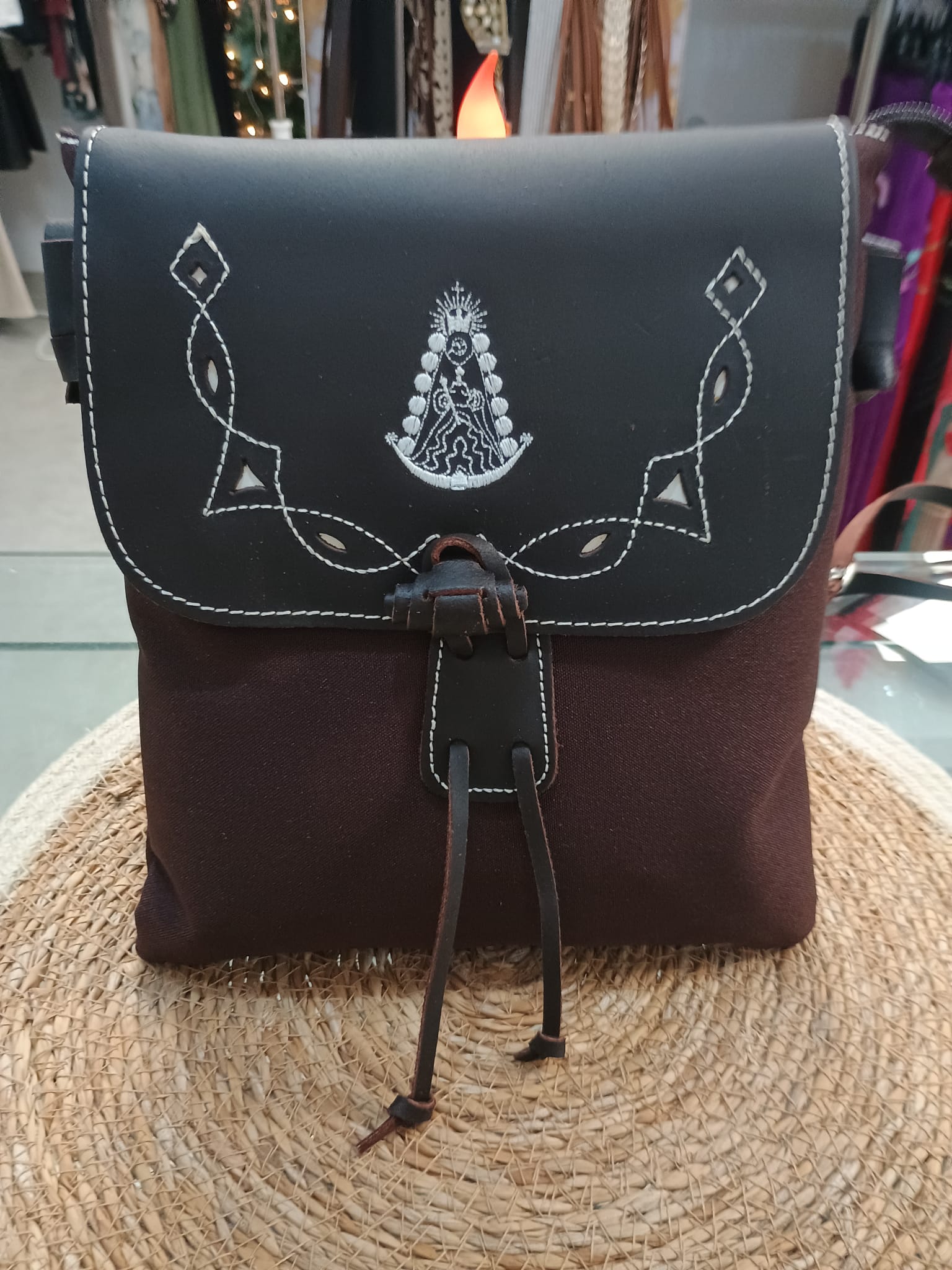 BOLSO ROCIERO DE PIEL GRANDE