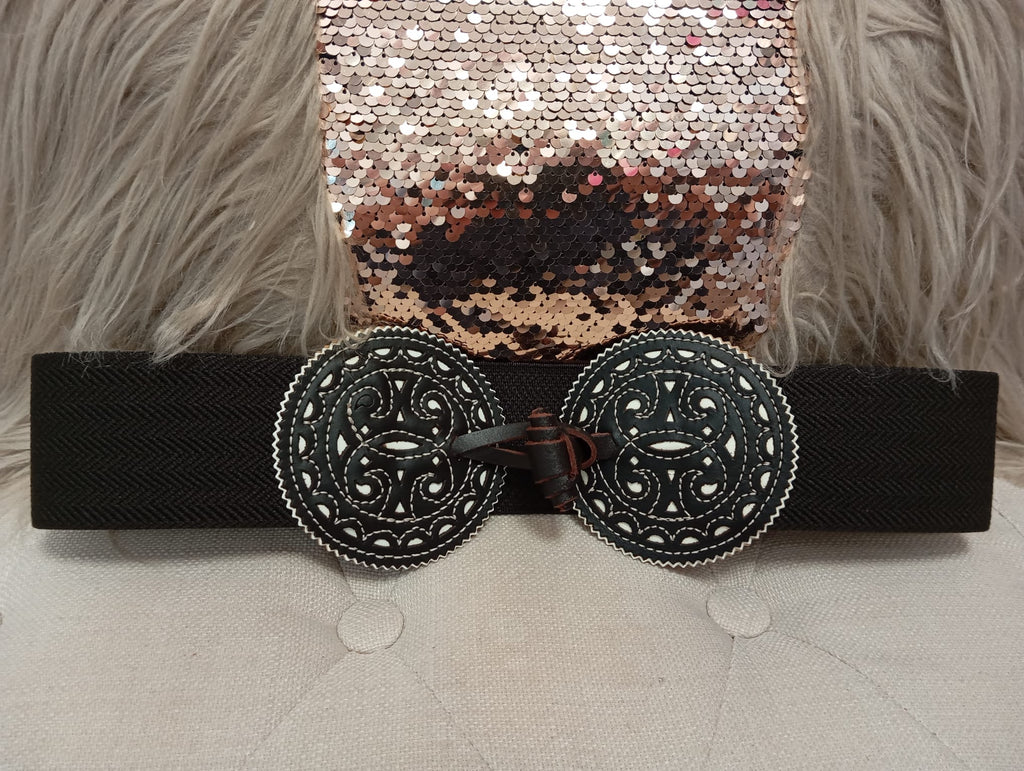 CINTURON ROCIERO ELASTICO DE PIEL