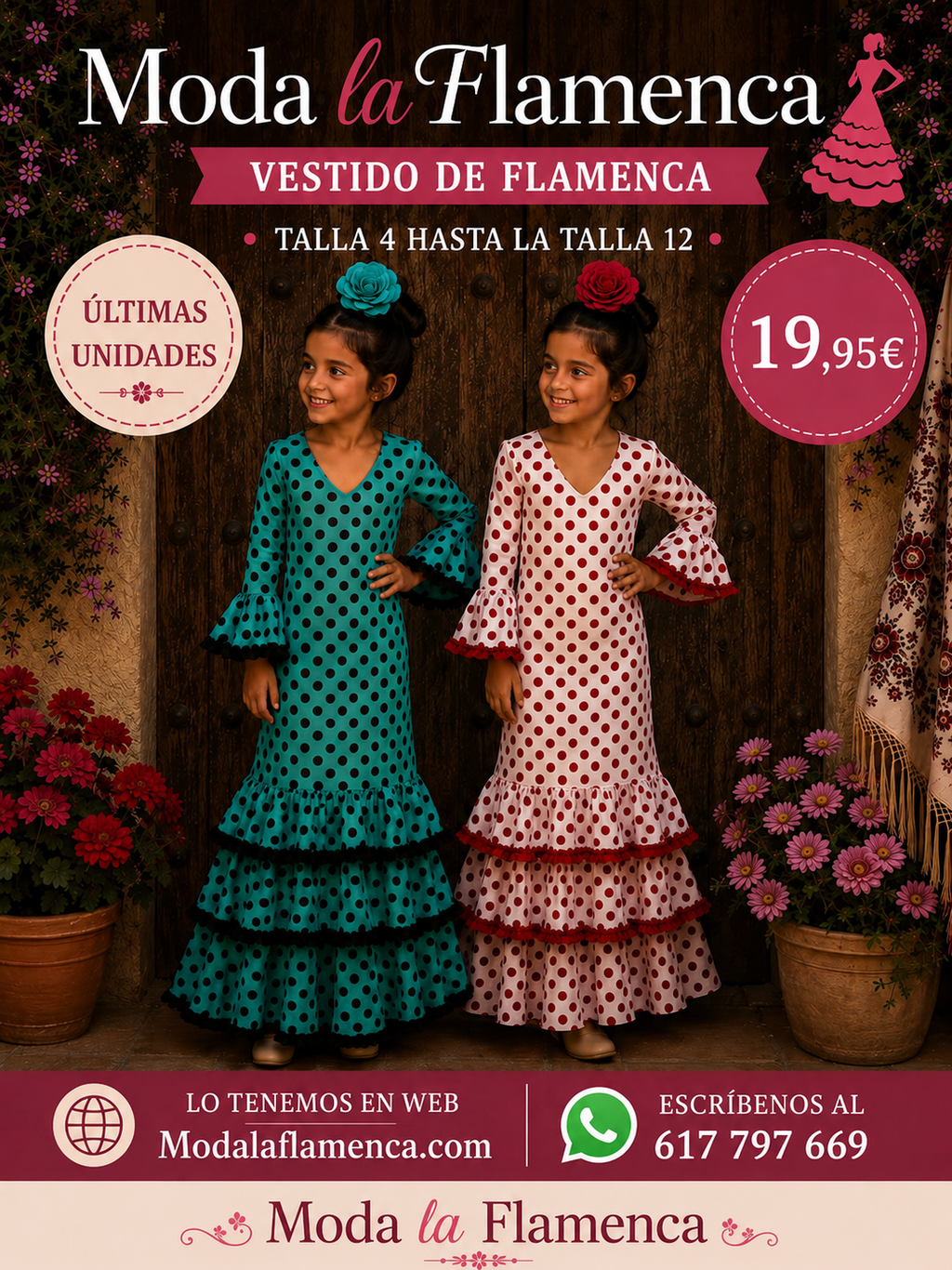 VESTIDO DE FLAMENCA MODELO LOLA CON LUNARES