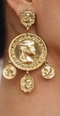 PENDIENTES DORADOS MONEDAS