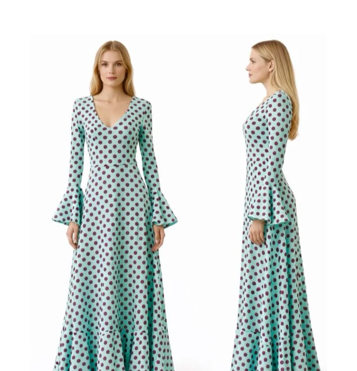 BATAS DE FLAMENCA LUNARES MODELO MARGA