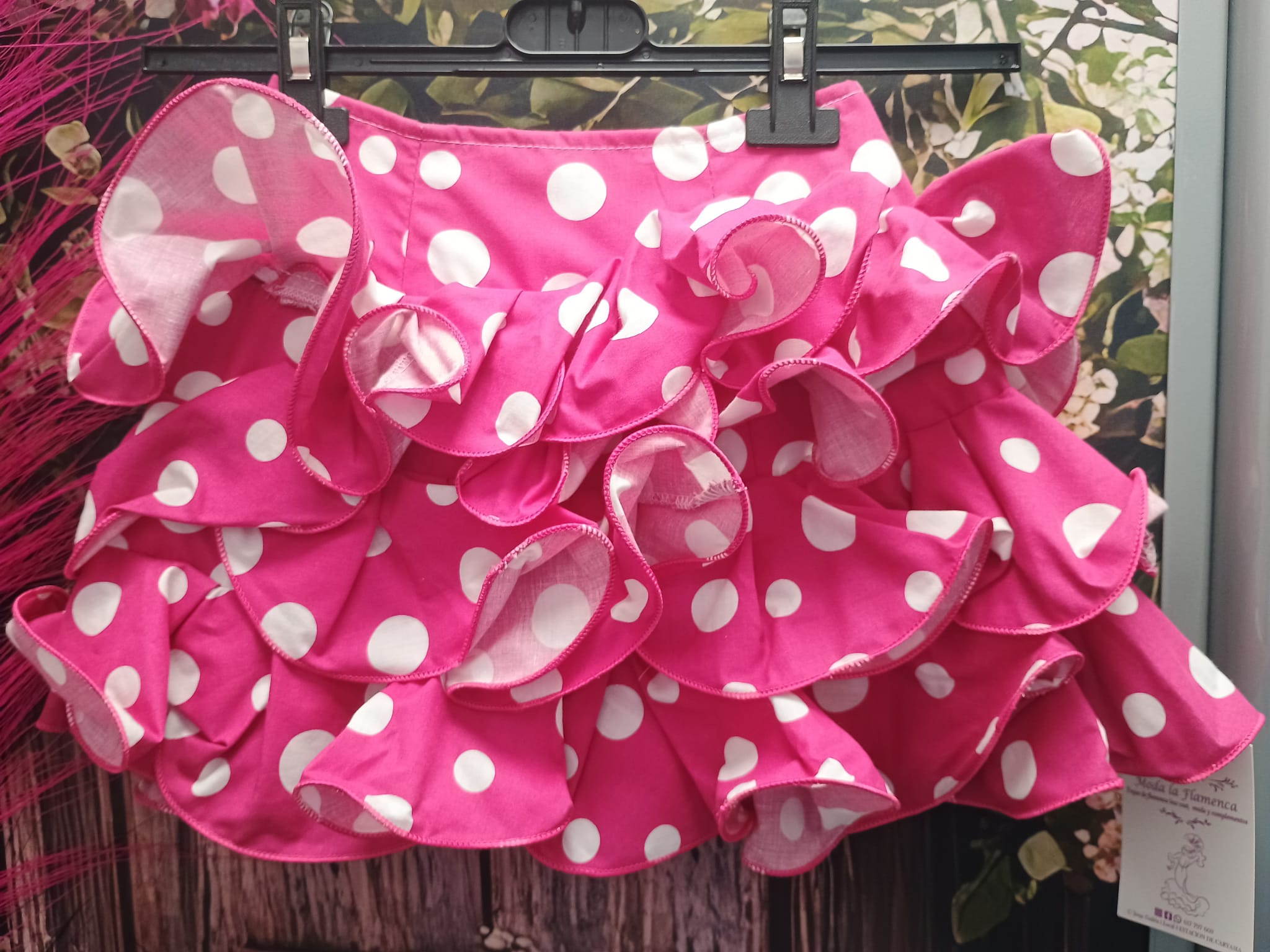 FALDA DE FLAMENCA CORTA PARA NIÑA TALLA 4.