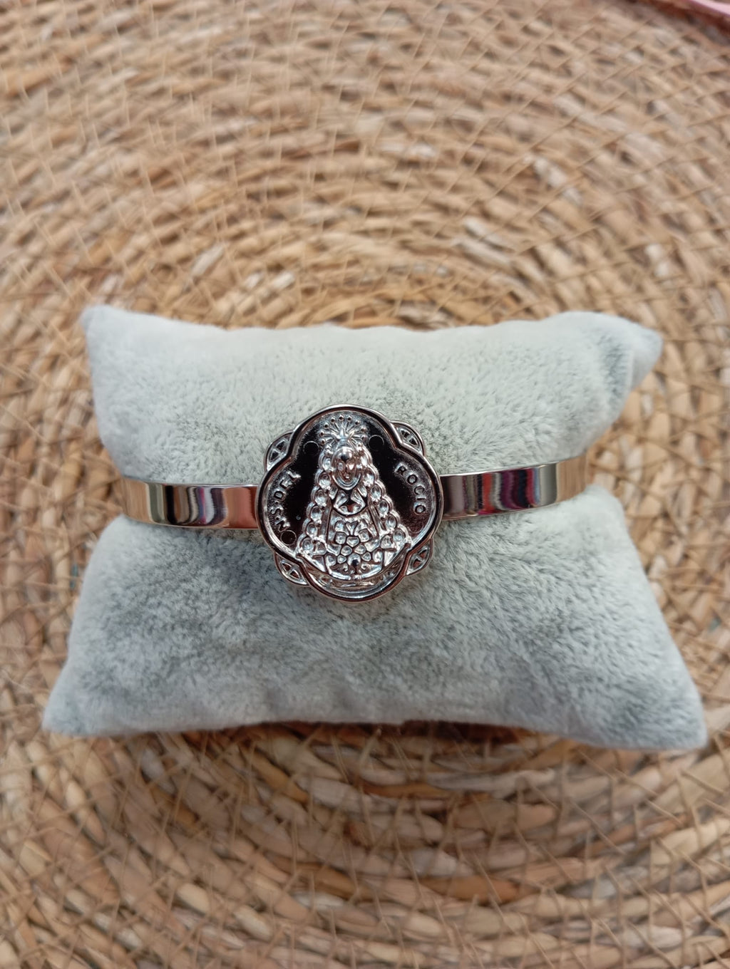 PULSERA VIRGEN DEL ROCIO PLATEADA