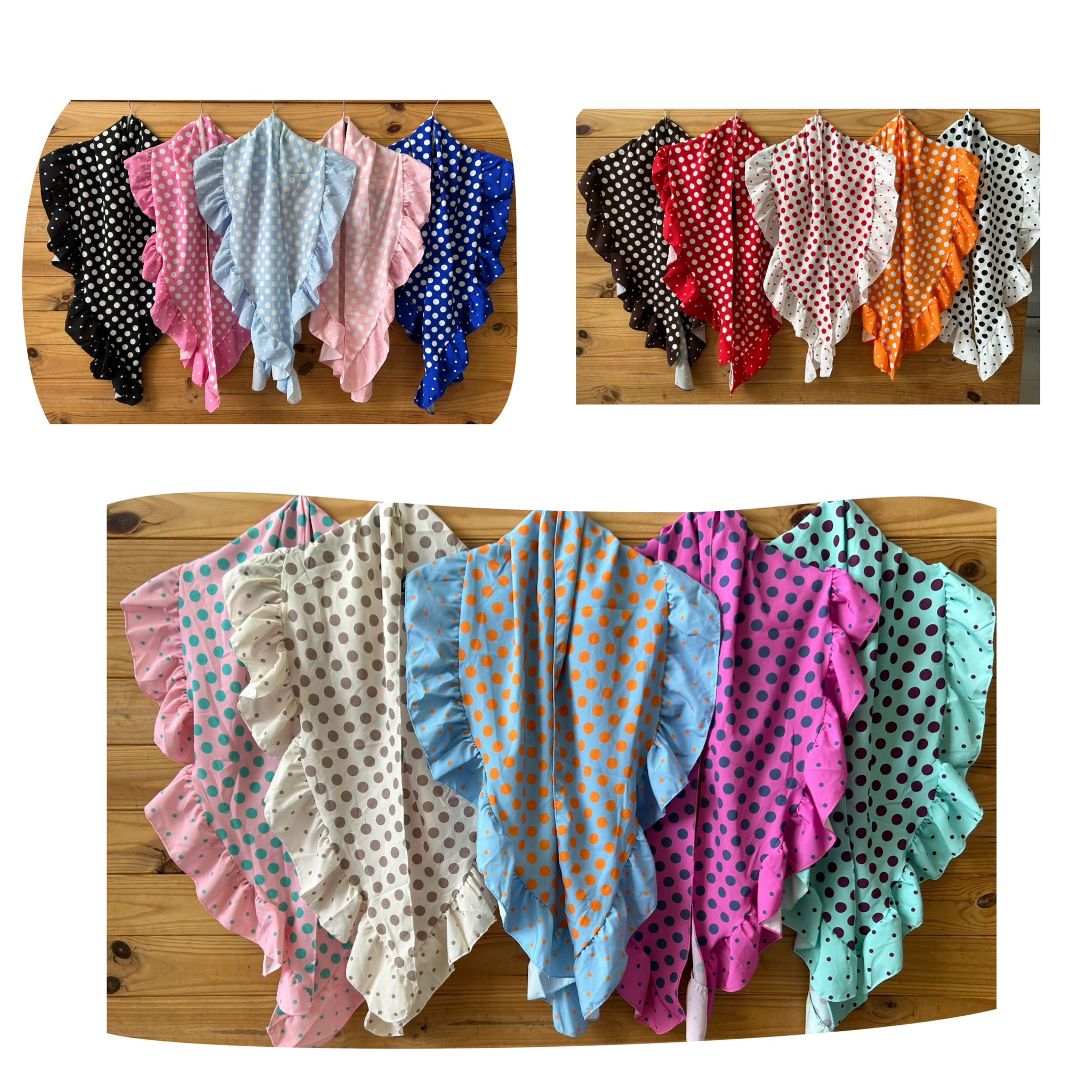 PIQUILLOS DE LUNARES A JUEGO CON LA BATA MARGA