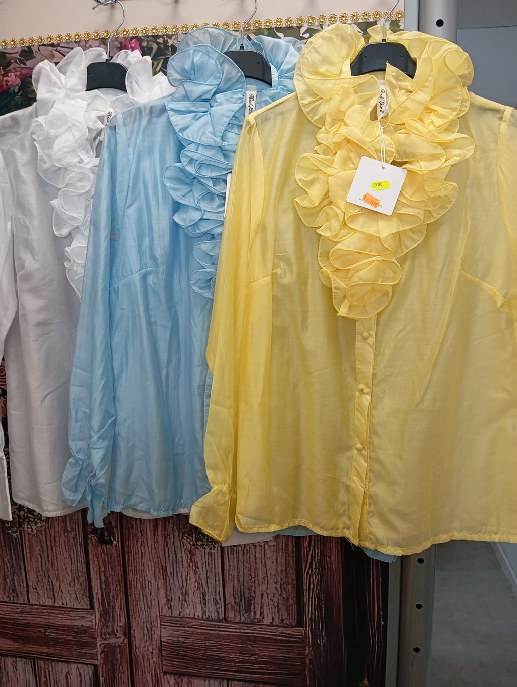 CAMISA MANGA LARGA CON VOLANTES