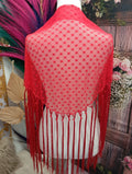 MANTON PLUMETI COLOR ROJO GRANDE